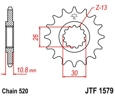 Звезда передняя JT Sprockets JTF 1579.16